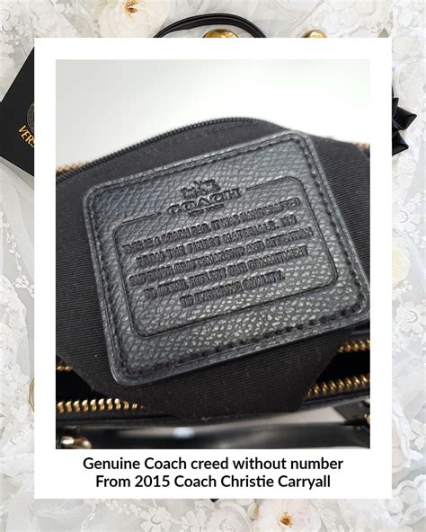 coach bag identification number